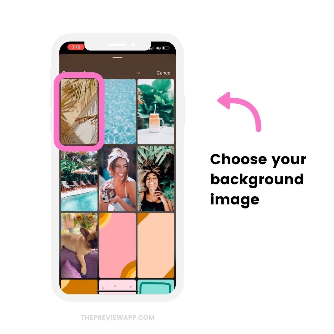 How to add a background photo when sharing feed post in your Instagram Story