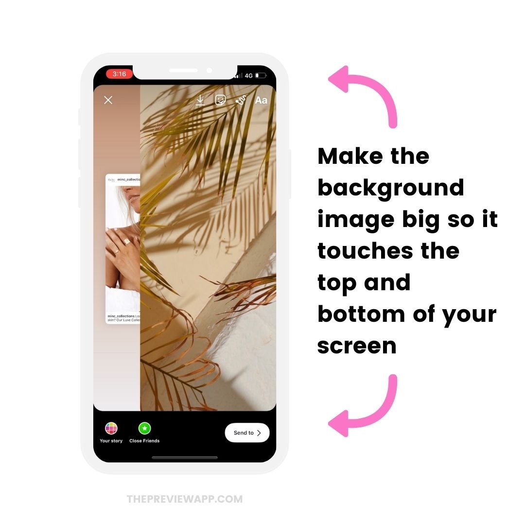 How to add a background photo when sharing feed post in your Instagram Story