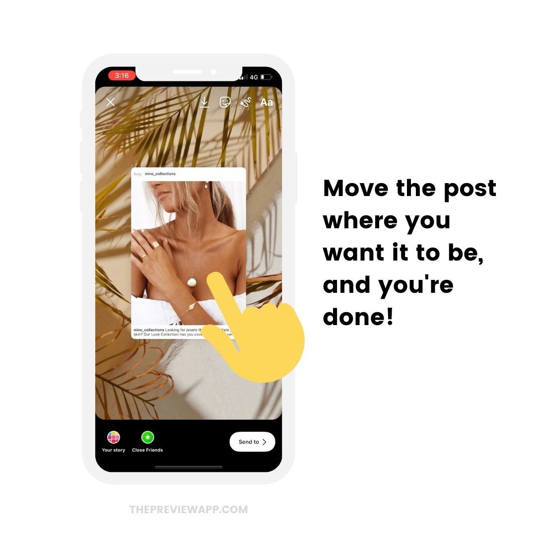 How to add a background photo when sharing feed post in your Instagram Story