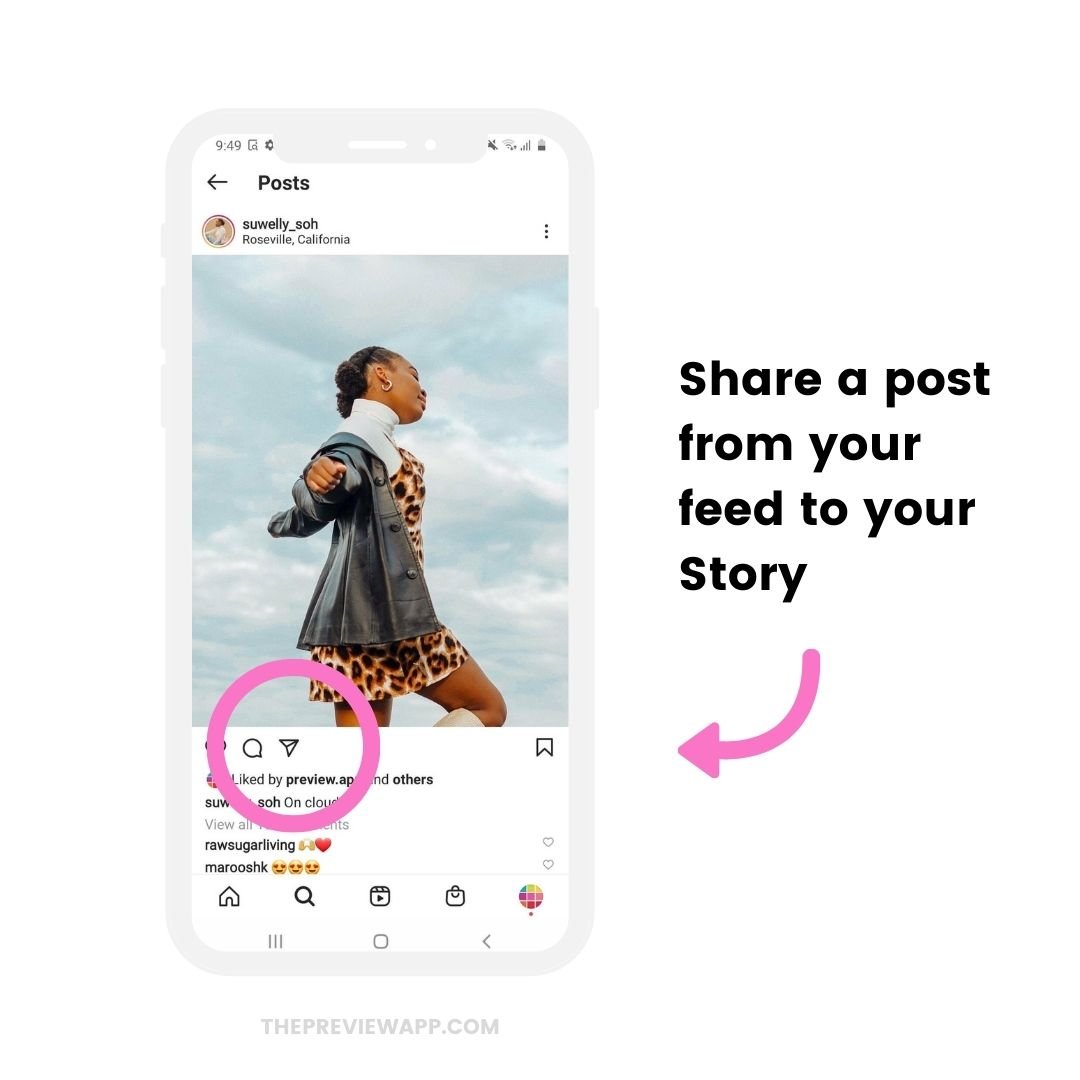 How to add a background photo when sharing feed post in your Instagram Story