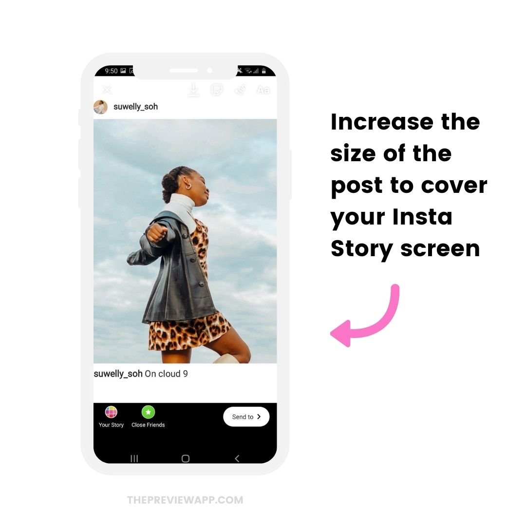 How to add a background photo when sharing feed post in your Instagram Story