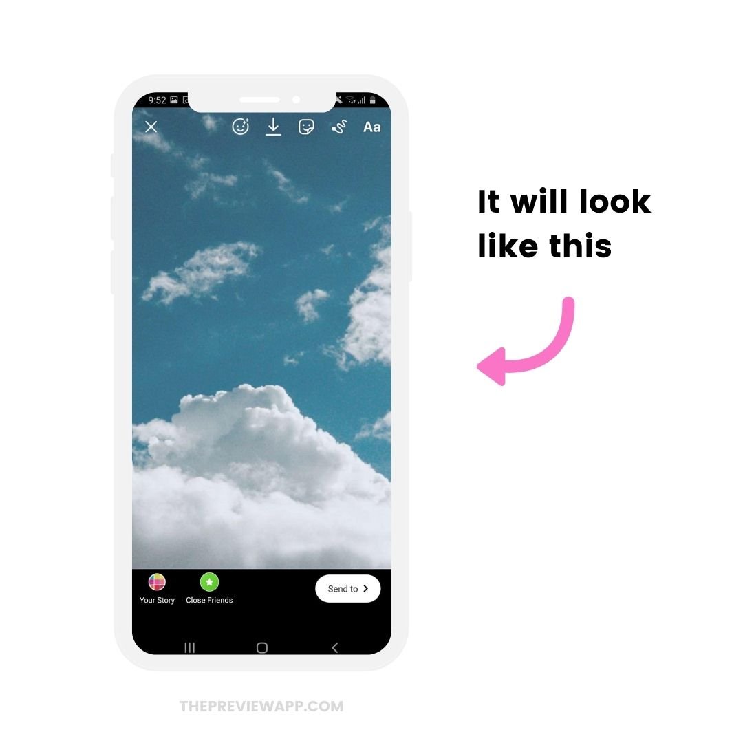 How to add a background photo when sharing feed post in your Instagram Story