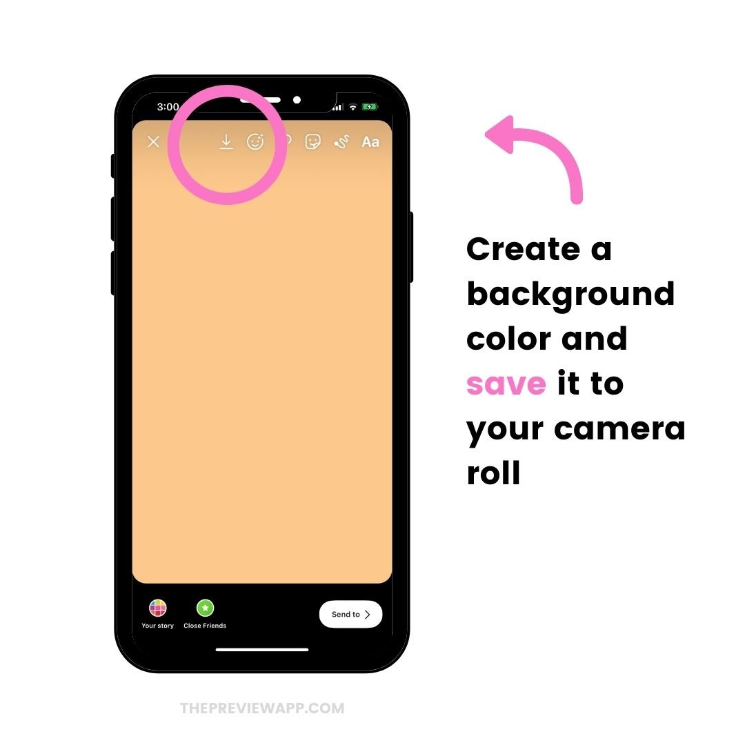 How to change background color in Instagram Story?