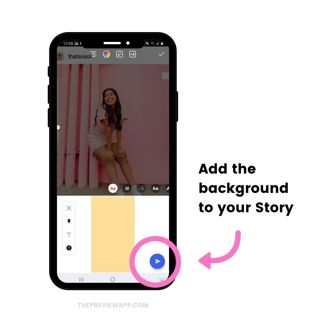 How to change background color in Instagram Story?