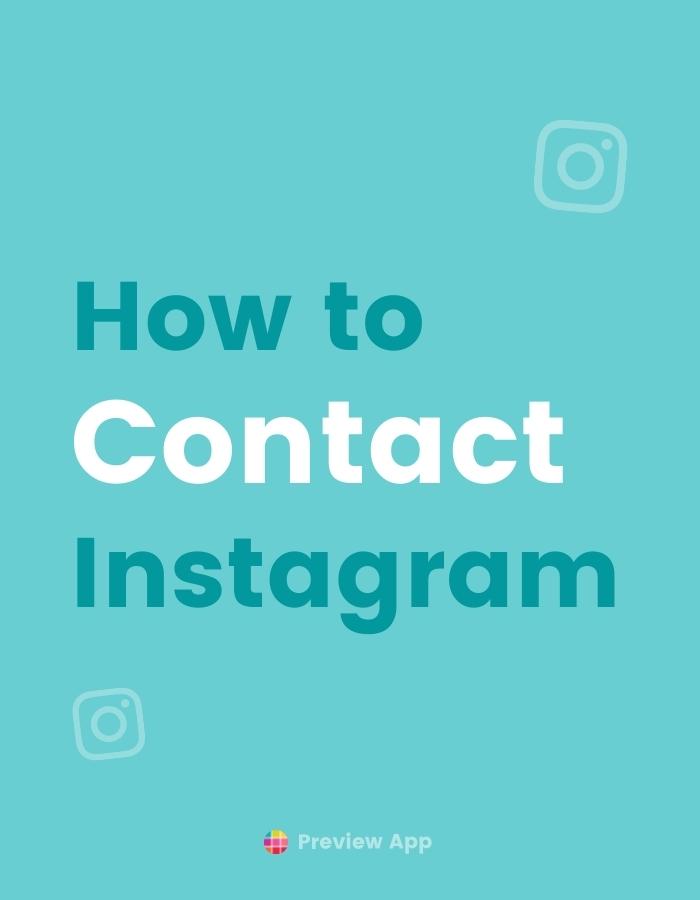 how to contact instagram