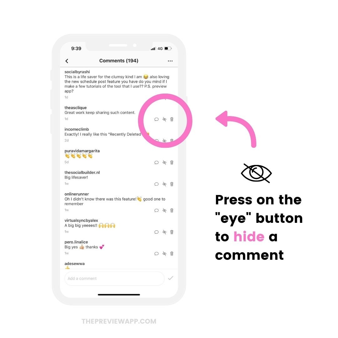 How to manage Instagram comments with Preview