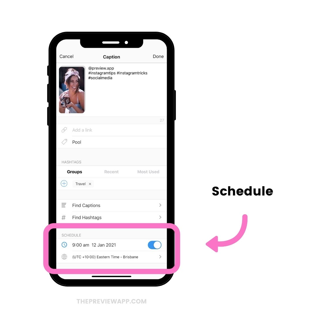 How to schedule Instagram Stories in Preview App