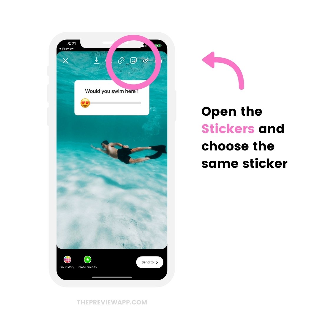 How to Schedule Instagram Stories with Stickers using Preview