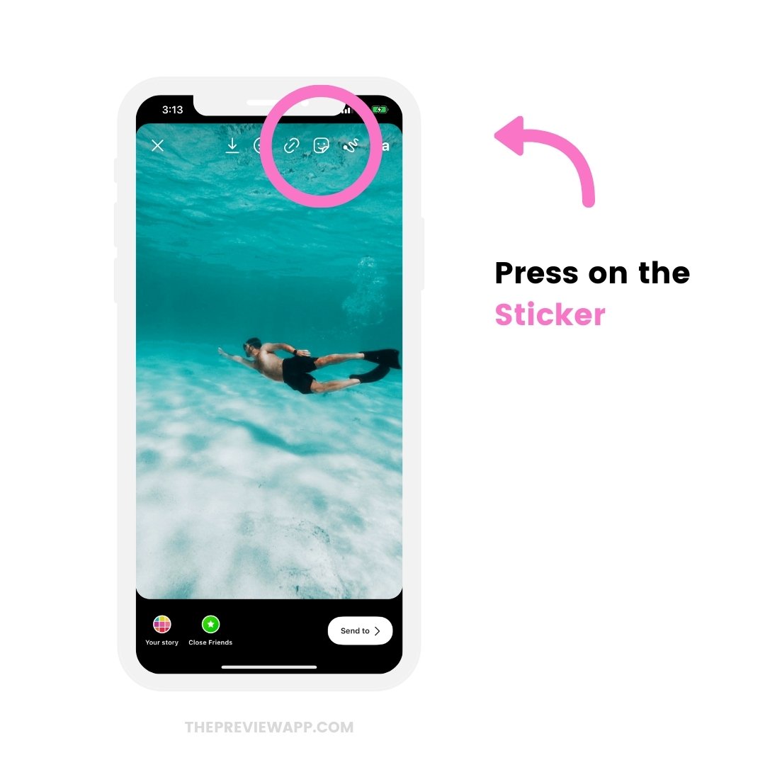 How to Schedule Instagram Stories with Stickers using Preview