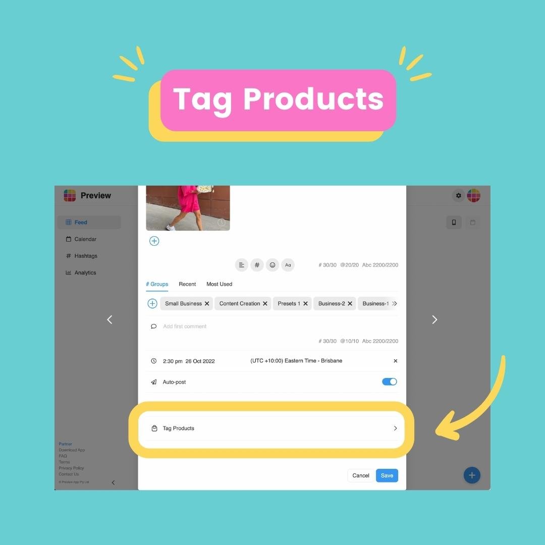 schedule product tag posts