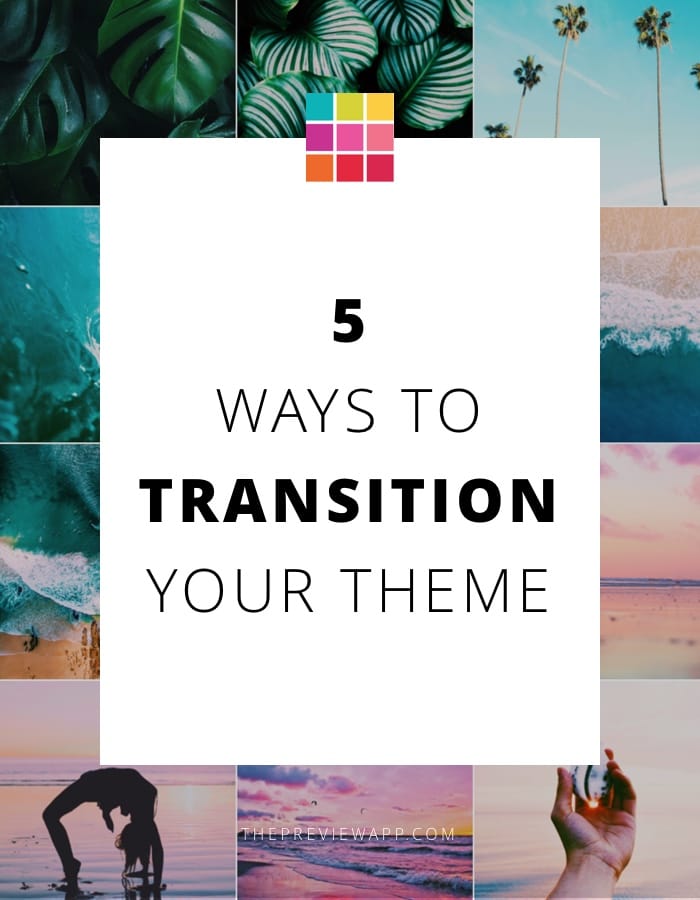 How to transition Instagram theme