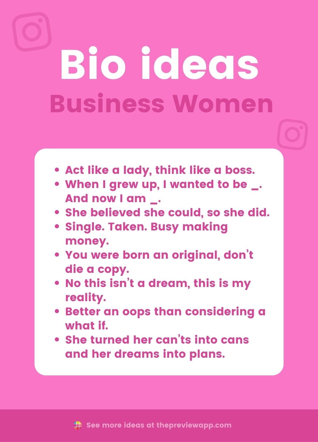 instagram bio ideas
