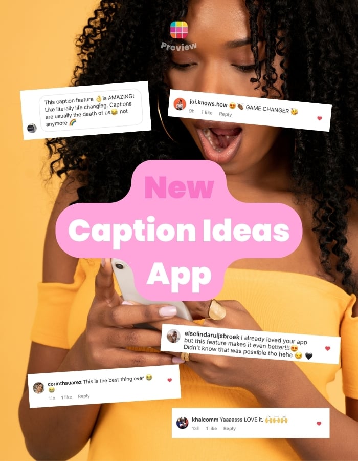 Instagram Caption Generator App: Preview App