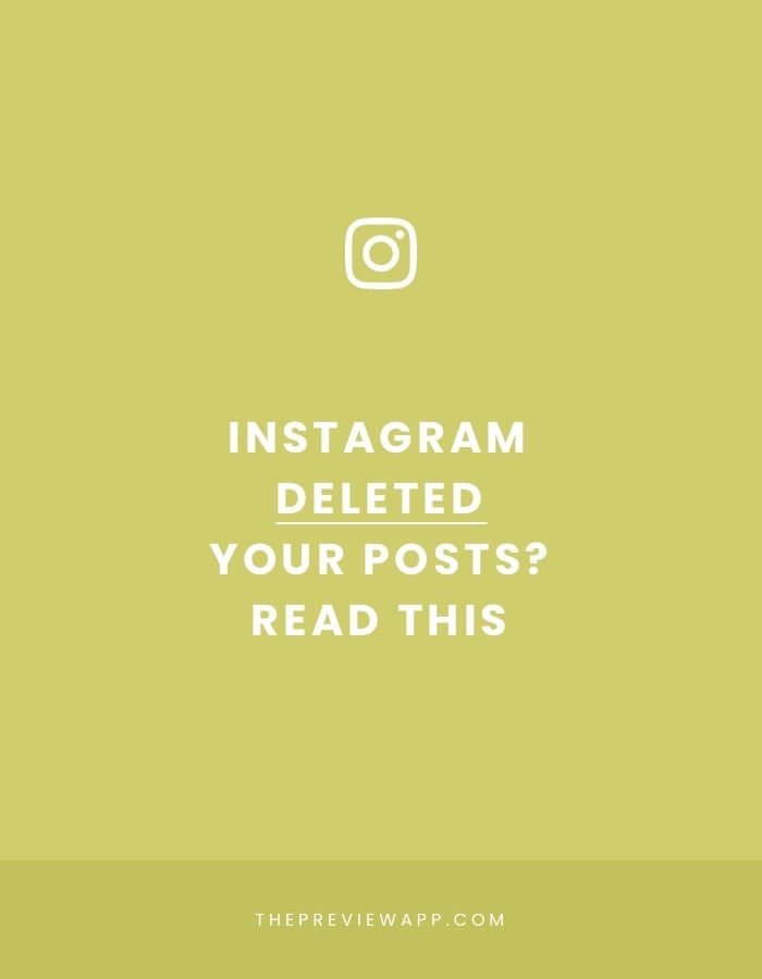 Instagram deleted photos and my account