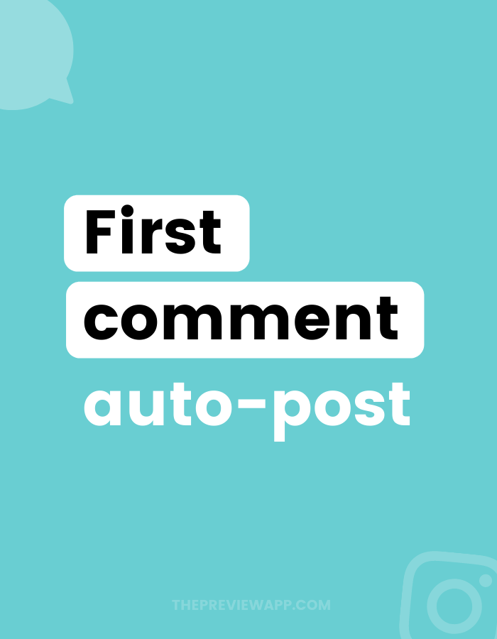How to schedule first comment on Instagram with Preview app